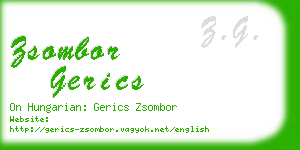 zsombor gerics business card